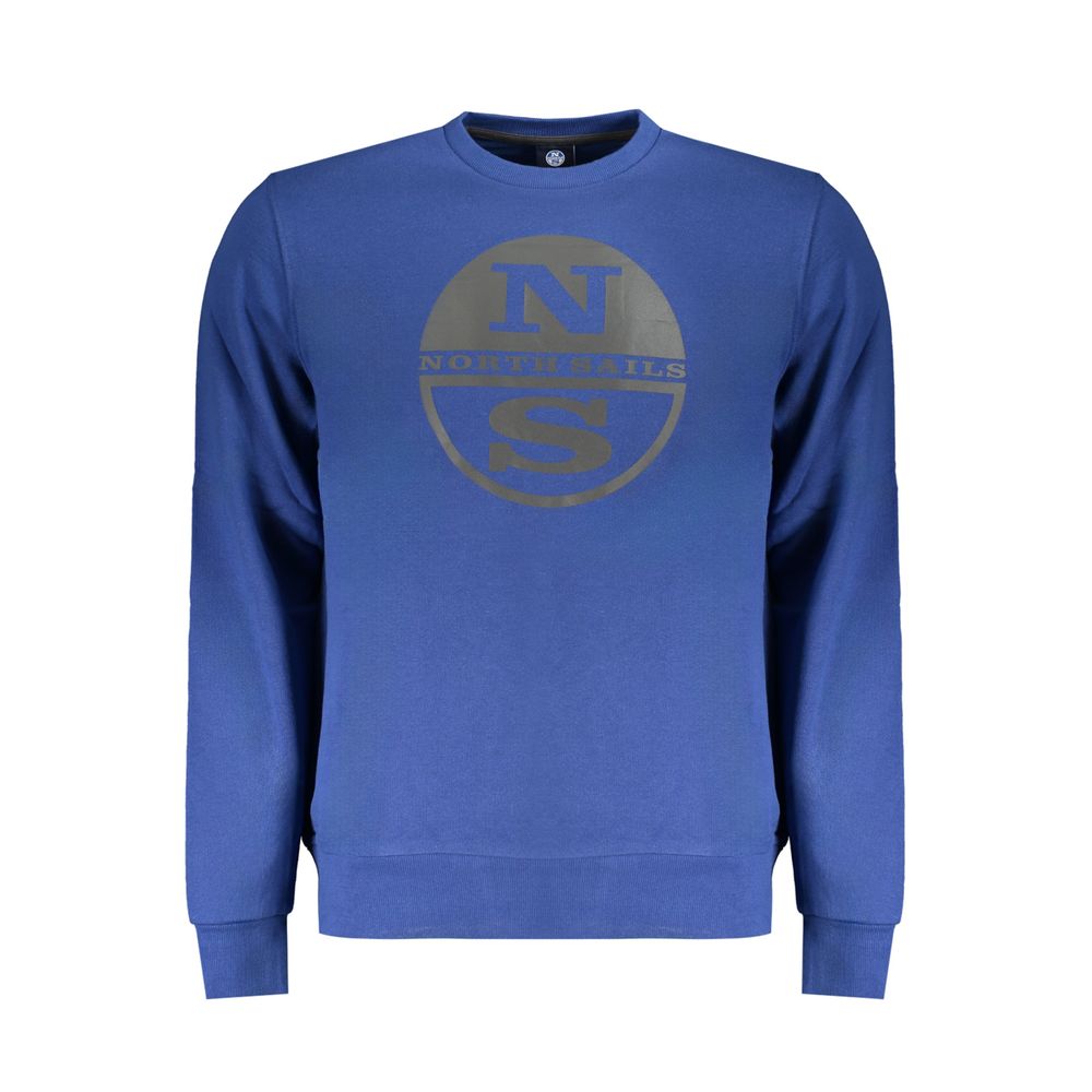 Blauer Baumwollpullover
