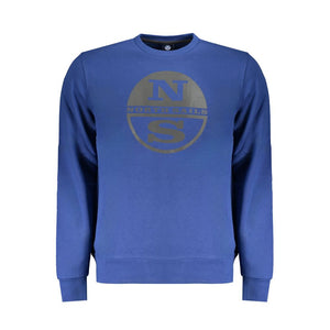 Blauer Baumwollpullover
