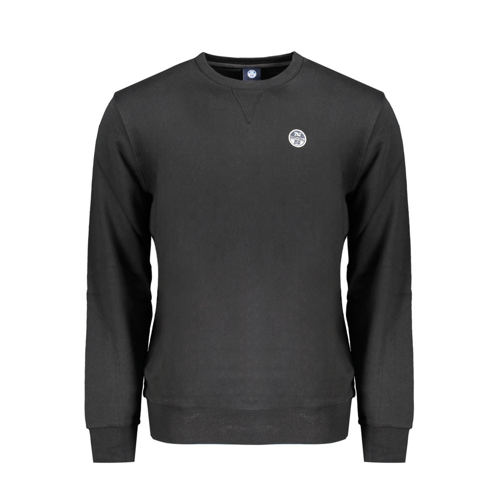 Schwarzer Baumwollpullover