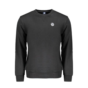 Schwarzer Baumwollpullover