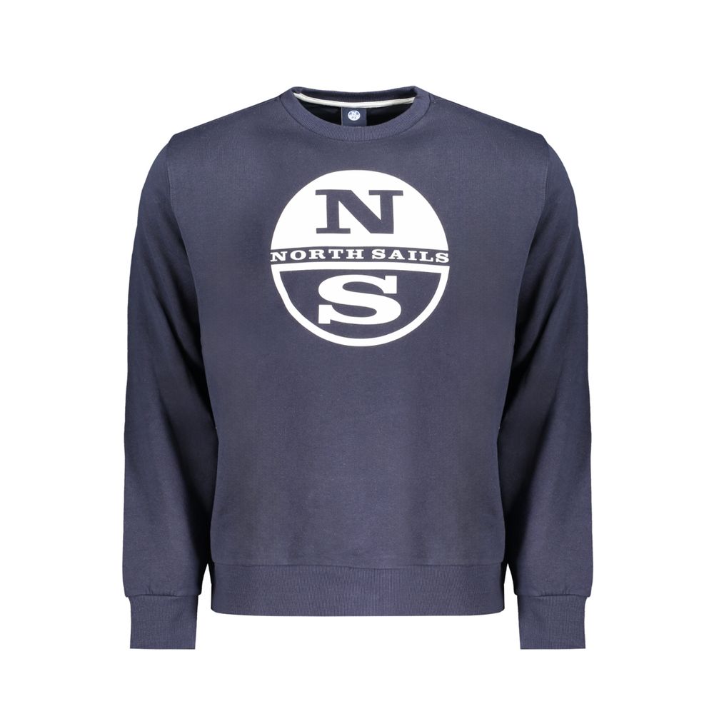 Blauer Baumwollpullover
