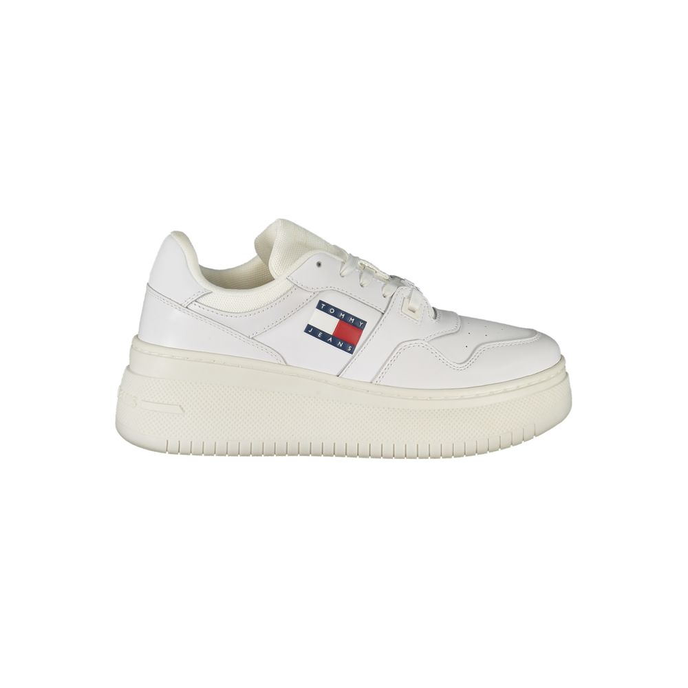 Weiße Leder Damen Sneaker