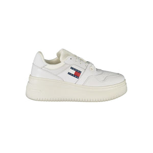 Weiße Leder Damen Sneaker