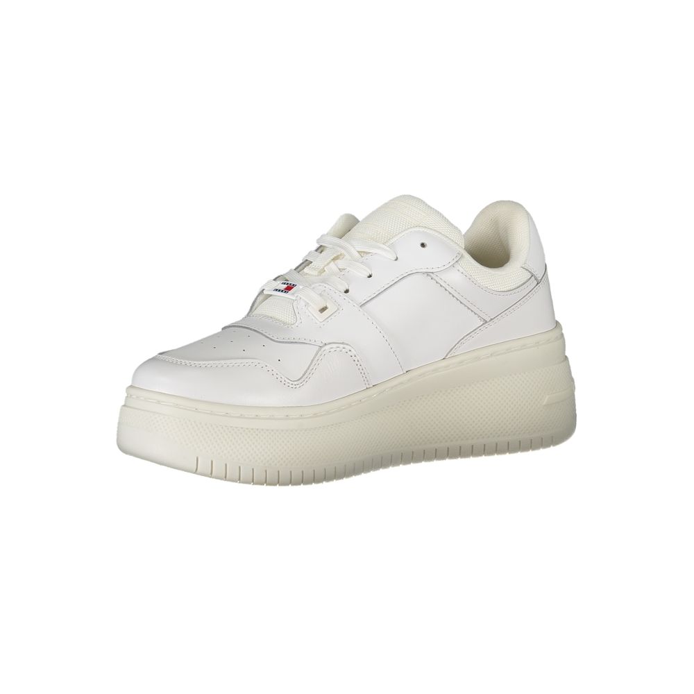 Weiße Leder Damen Sneaker
