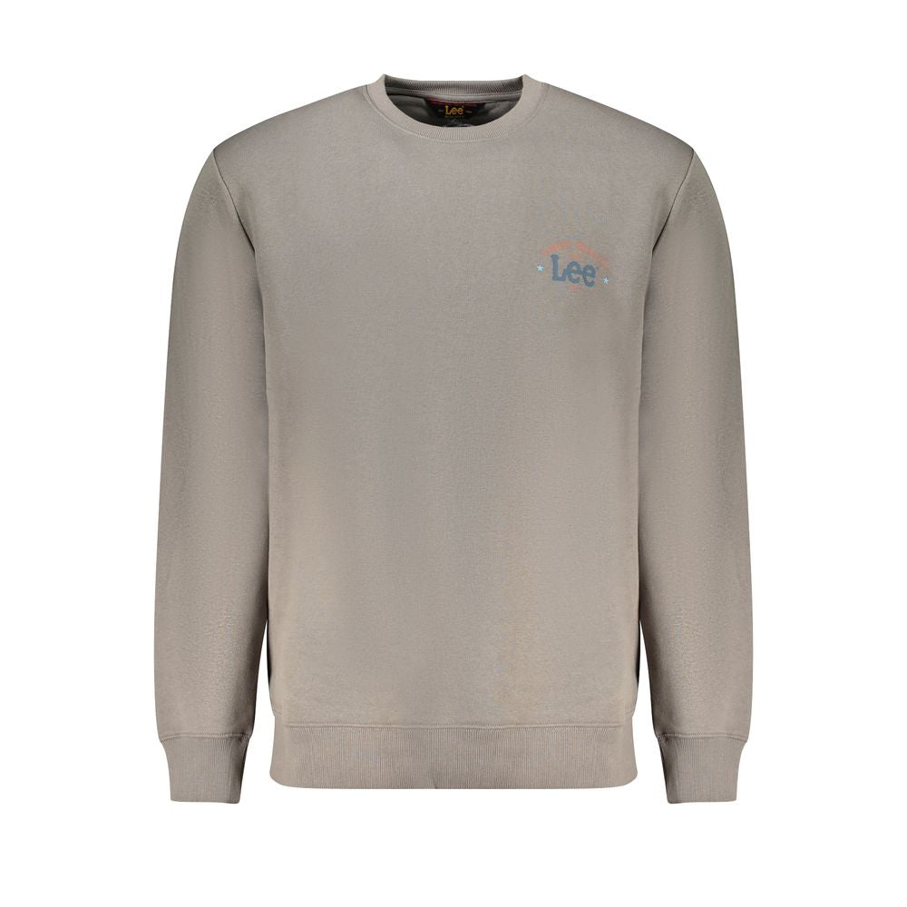 Grauer Baumwollpullover für Herren