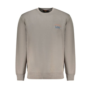 Grauer Baumwollpullover für Herren