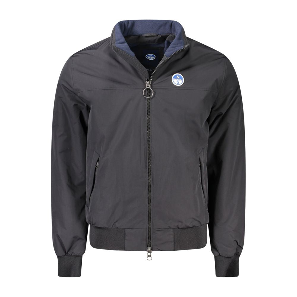 Schwarze Polyamid-Herrenjacke