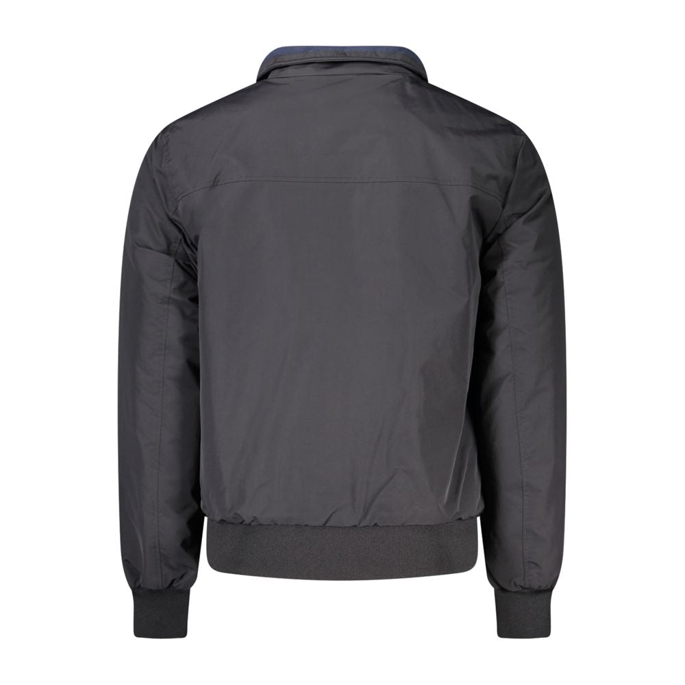 Schwarze Polyamid-Herrenjacke