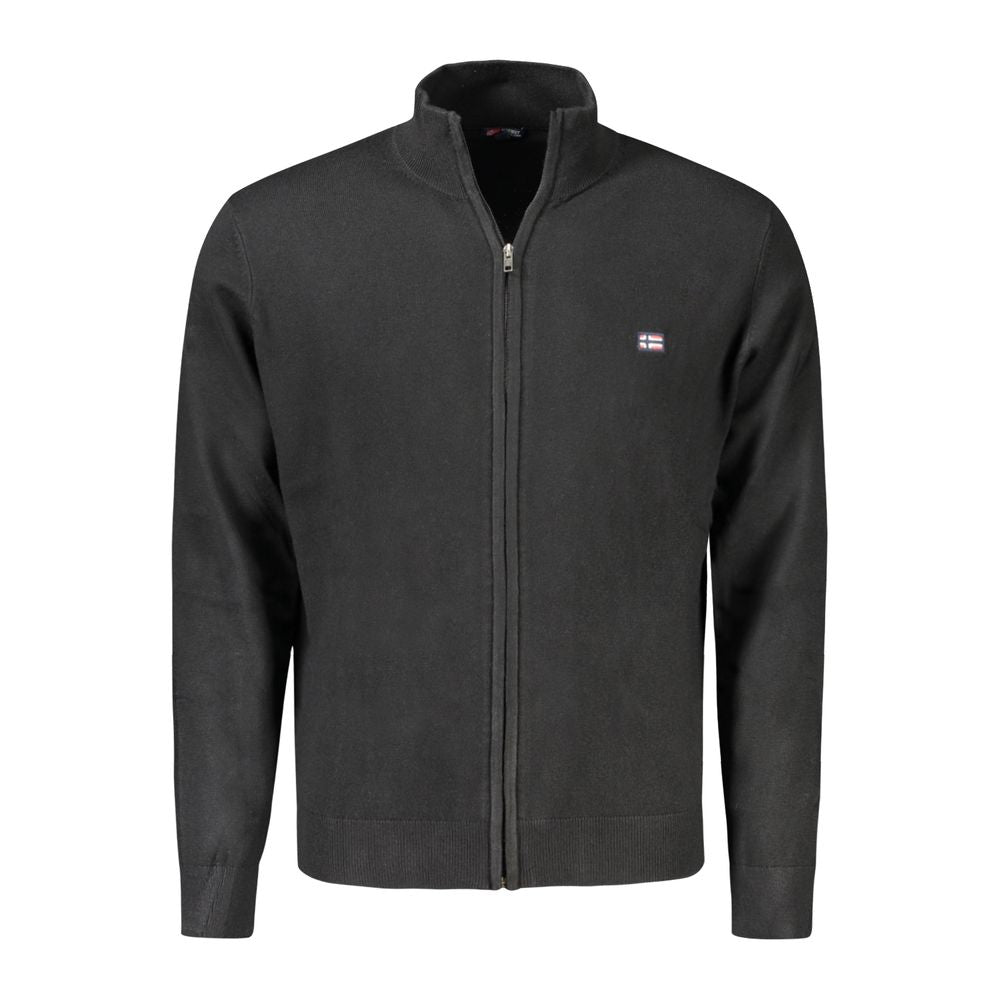 Schwarzer Polyamid-Cardigan für Herren