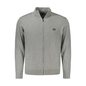 Brown Polyester Men Cardigan