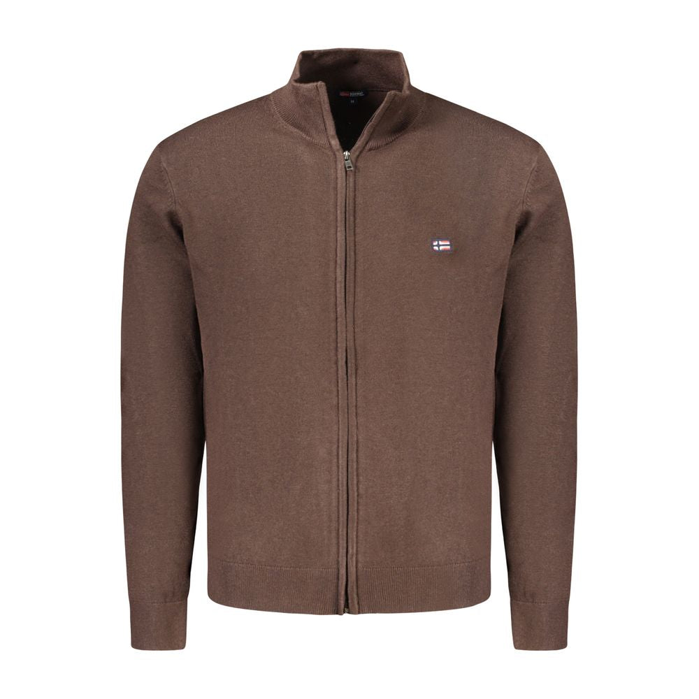 Braune Strickjacke aus Polyamid für Herren