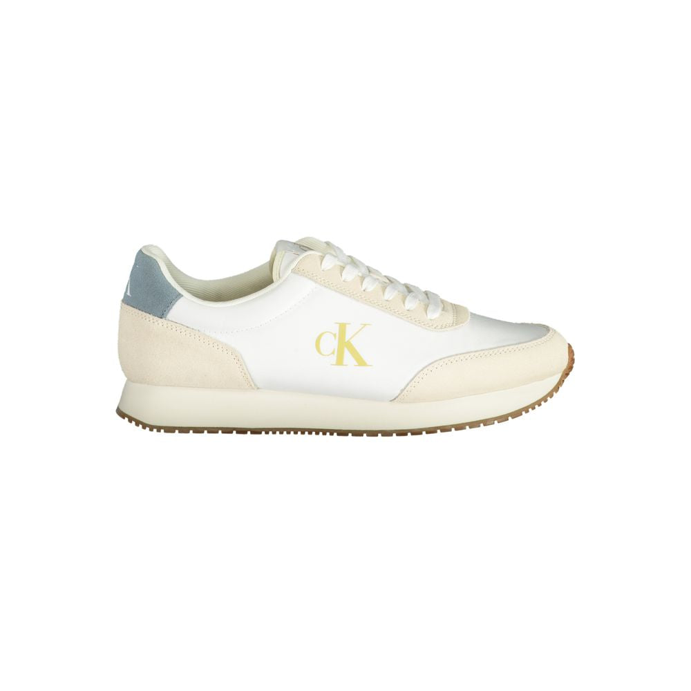 Weiße Polyester Herren Sneaker