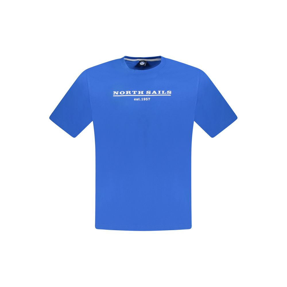 Blaues Herren-T-Shirt aus Baumwolle