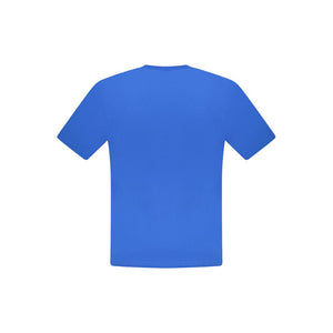 Blue Cotton Men T-Shirt