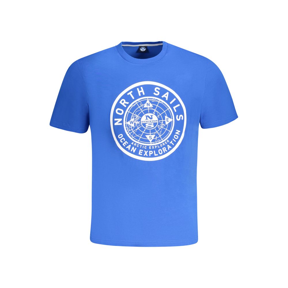 Blaues Herren-T-Shirt aus Baumwolle