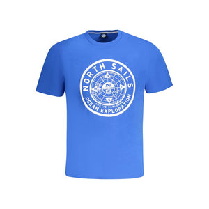 Blaues Herren-T-Shirt aus Baumwolle