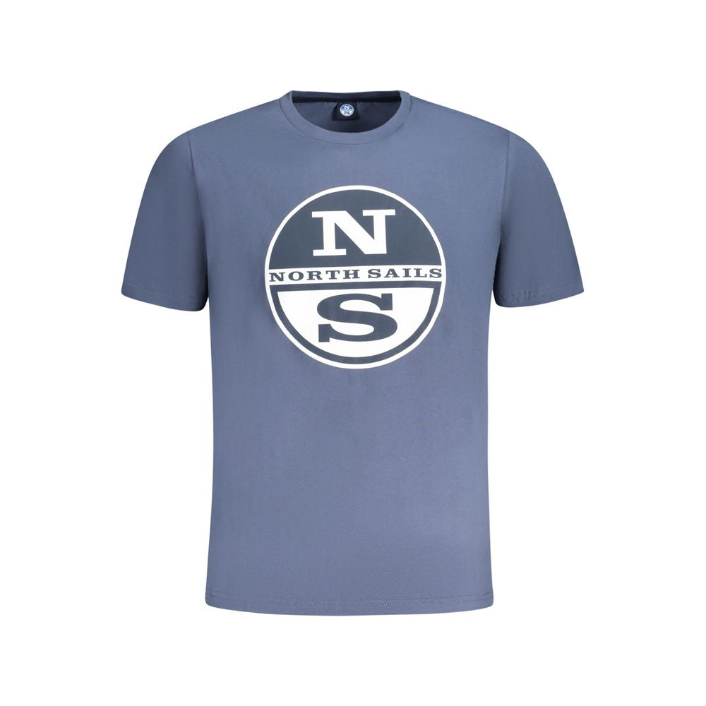 Blaues Herren-T-Shirt aus Baumwolle