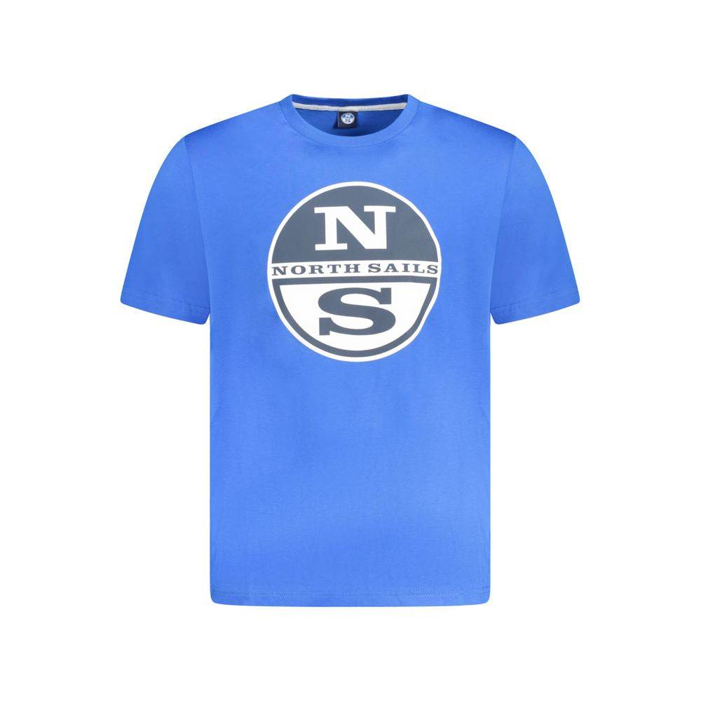 Blaues Herren-T-Shirt aus Baumwolle