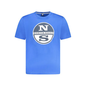 Blaues Herren-T-Shirt aus Baumwolle