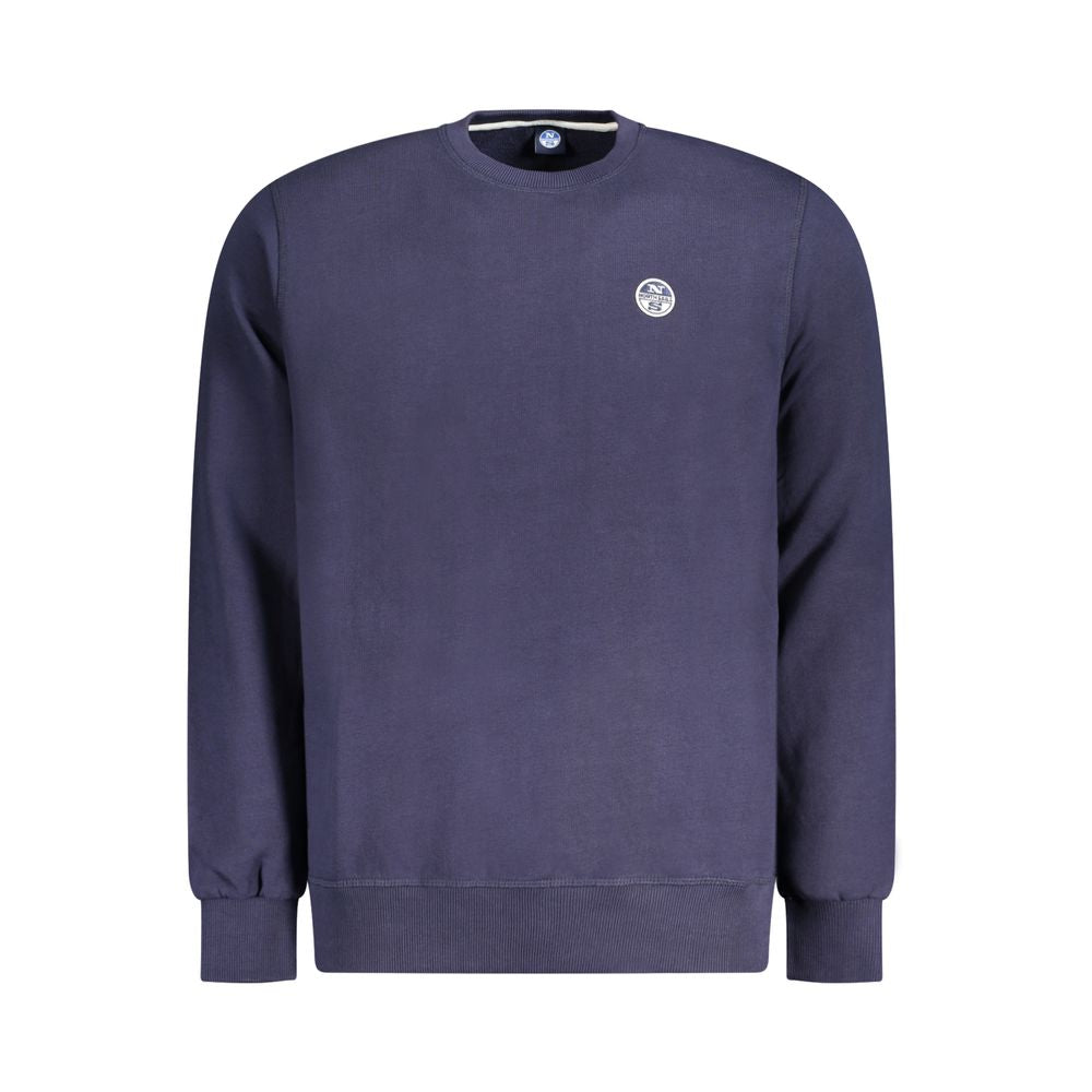 Blauer Baumwollpullover für Herren