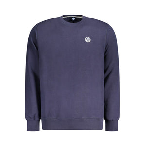 Blauer Baumwollpullover für Herren