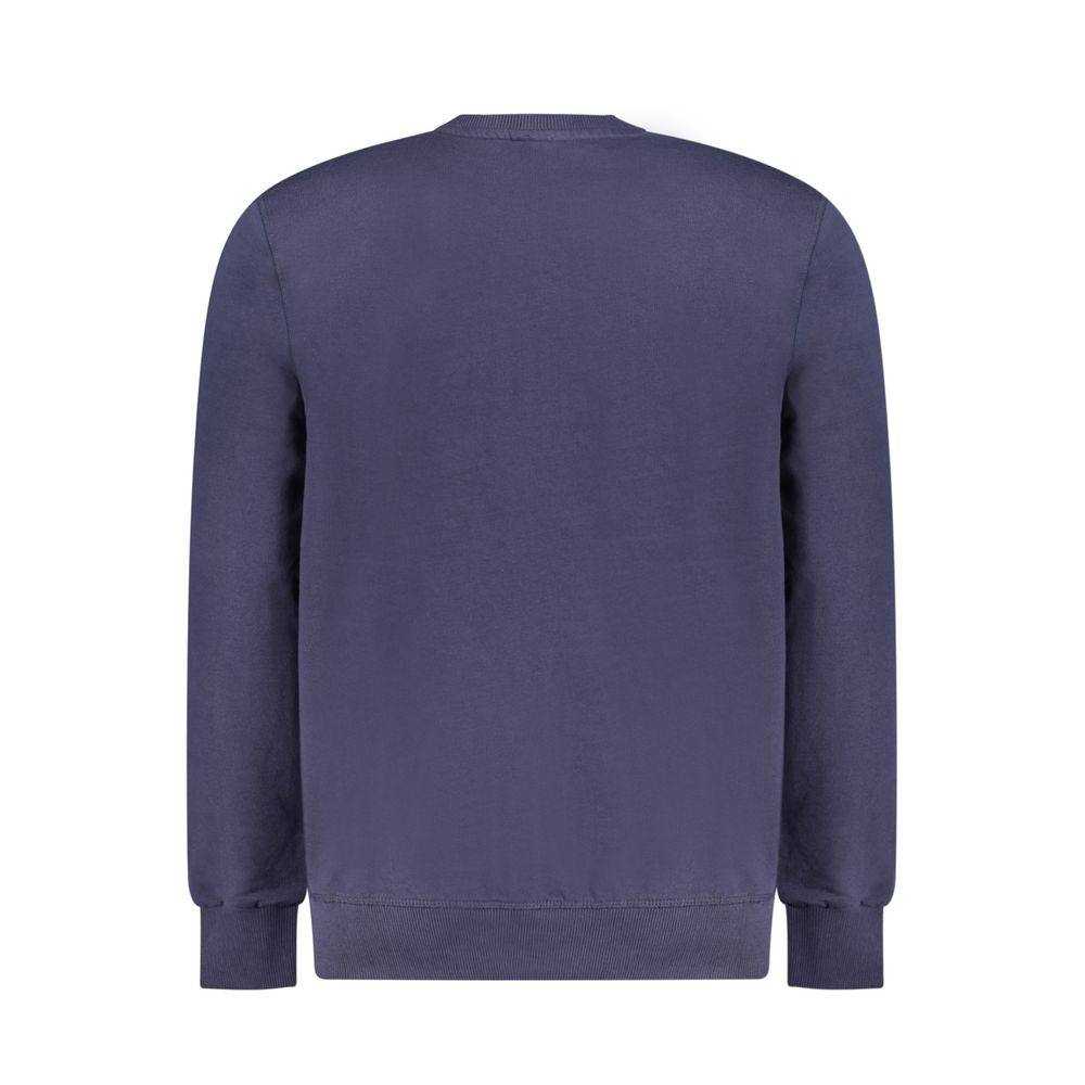 Blauer Baumwollpullover für Herren