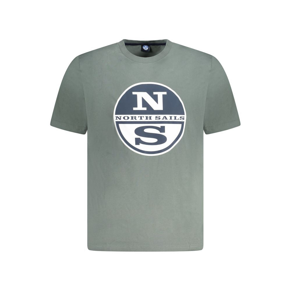 Grünes Herren-T-Shirt aus Baumwolle