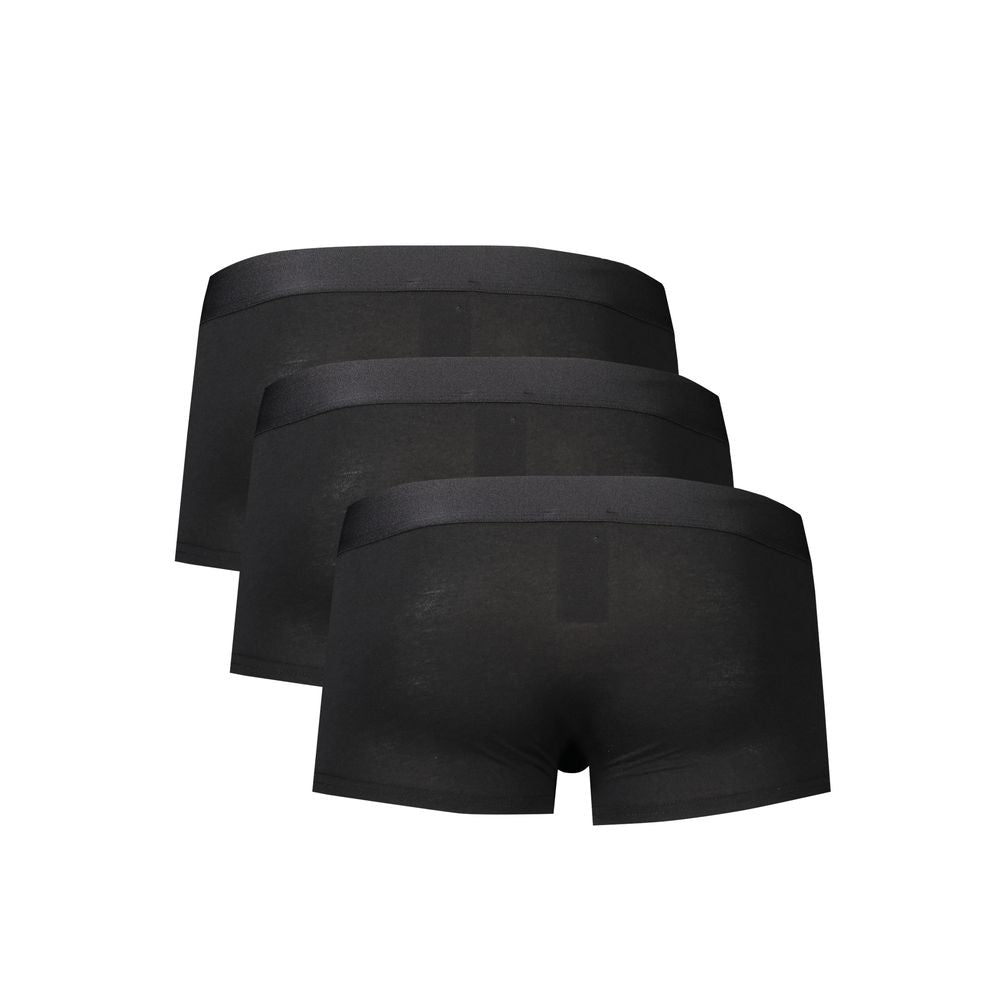 Schwarze Boxerunterwäsche aus Polyester für Herren