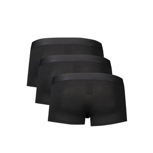 Schwarze Boxerunterwäsche aus Polyester für Herren