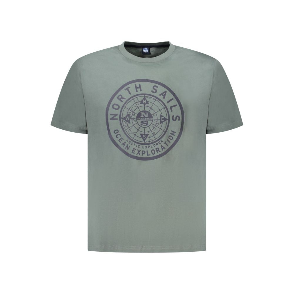 Grünes Herren-T-Shirt aus Baumwolle