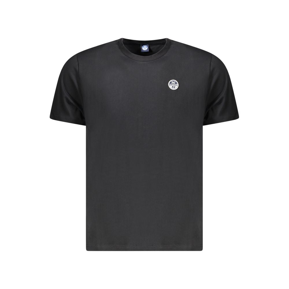 Schwarzes Herren-T-Shirt aus Baumwolle