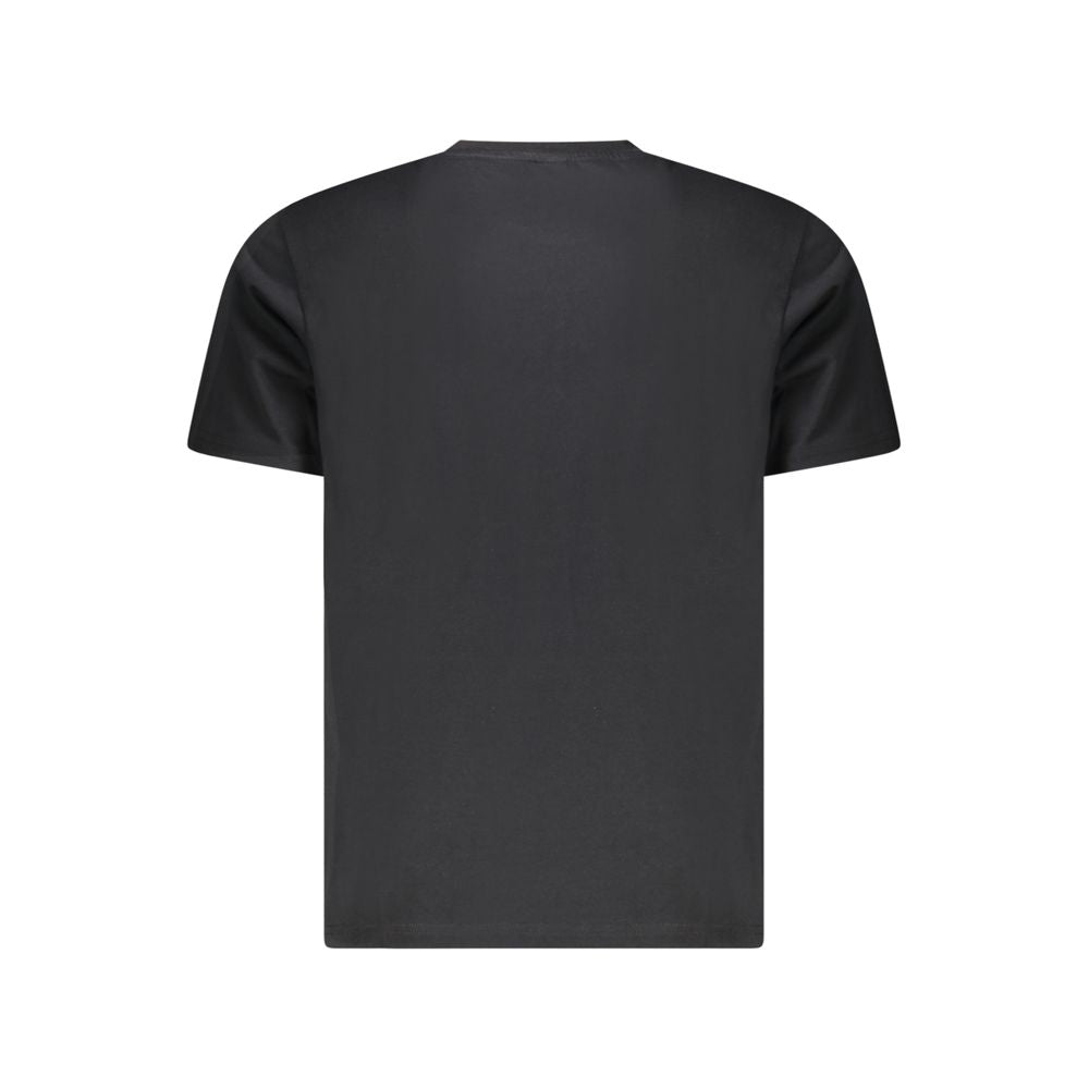 Schwarzes Herren-T-Shirt aus Baumwolle