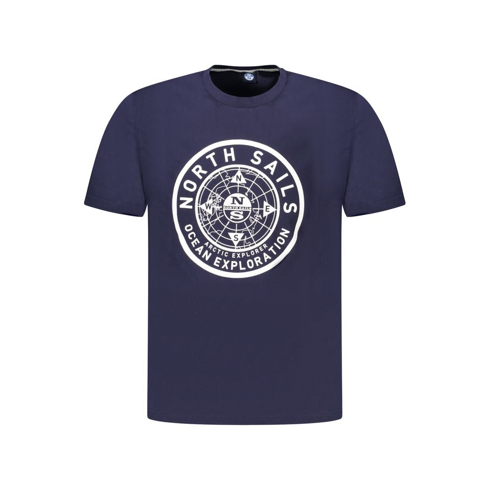 Blaues Herren-T-Shirt aus Baumwolle