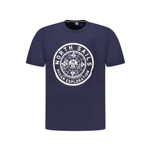 Blaues Herren-T-Shirt aus Baumwolle