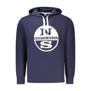 Blauer Baumwollpullover für Herren