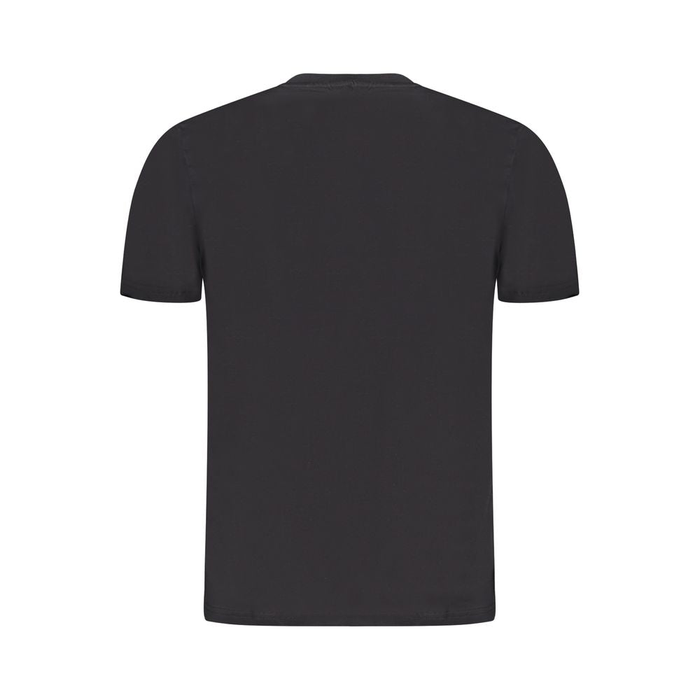 Schwarzes Herren-T-Shirt aus Baumwolle