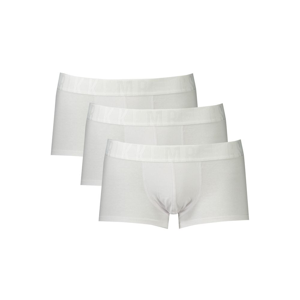Weiße Herren-Boxershorts aus Polyester