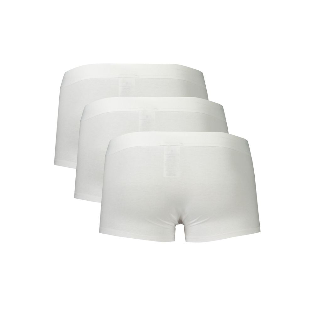 Weiße Herren-Boxershorts aus Polyester