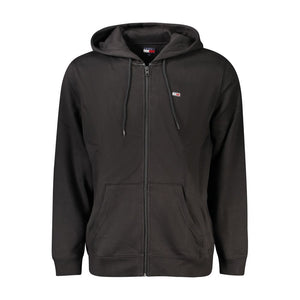 Schwarzer Baumwollpullover für Herren