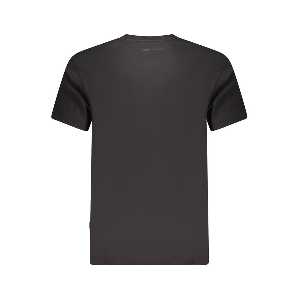 Schwarzes Herren-T-Shirt aus Baumwolle