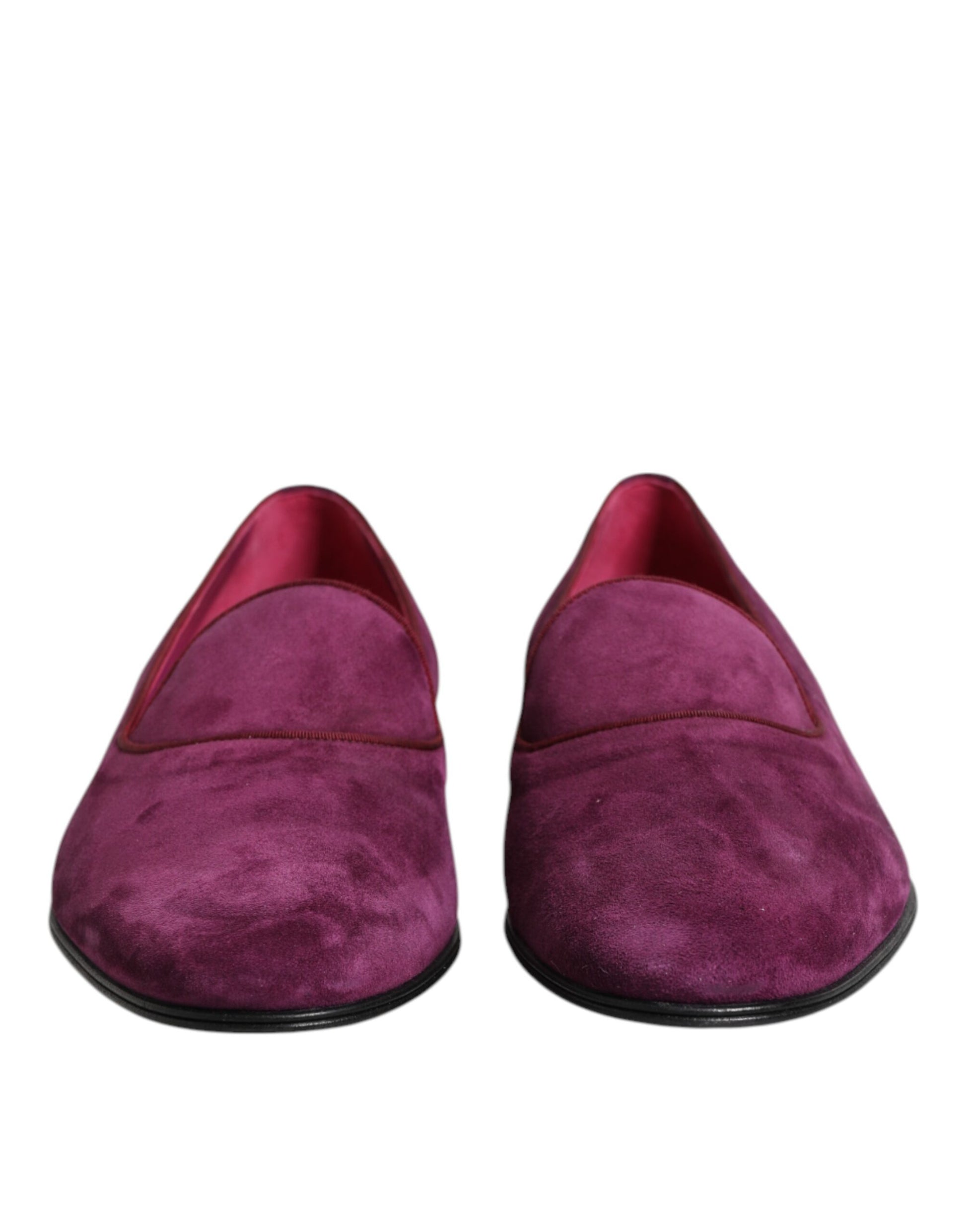 Purple Velvet Slip On Loafers Formal Shoes