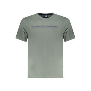 Grünes Herren-T-Shirt aus Baumwolle