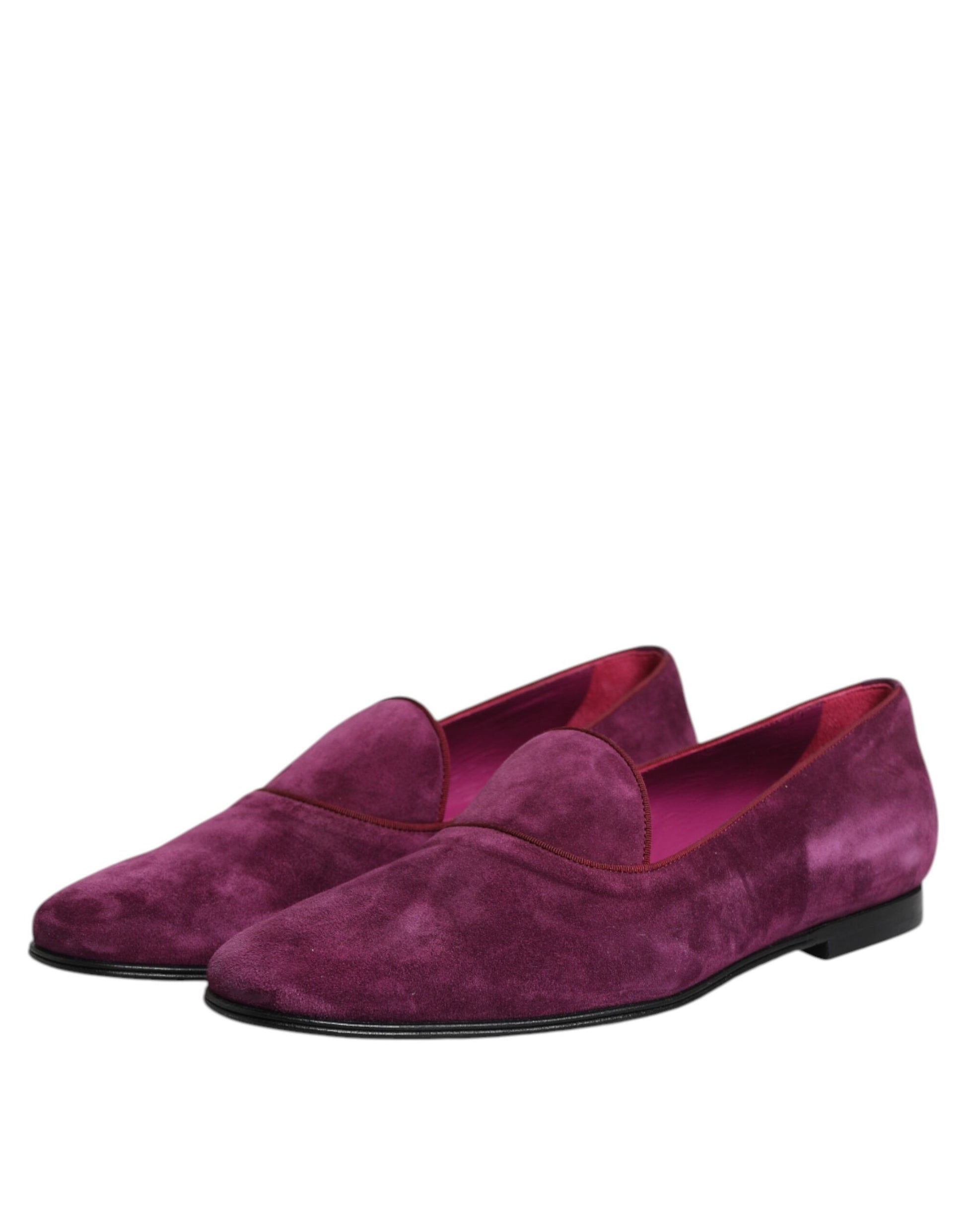 Purple Velvet Slip On Loafers Formal Shoes