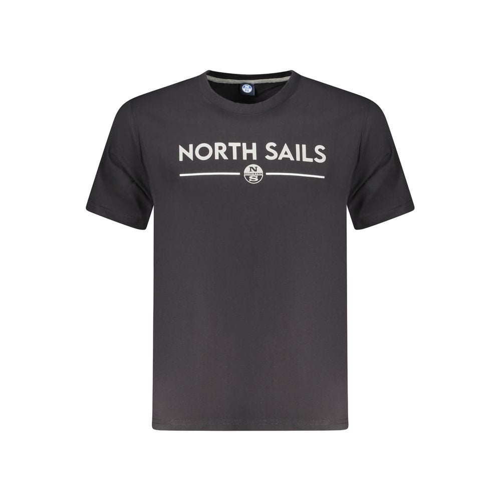 Schwarzes Herren-T-Shirt aus Baumwolle