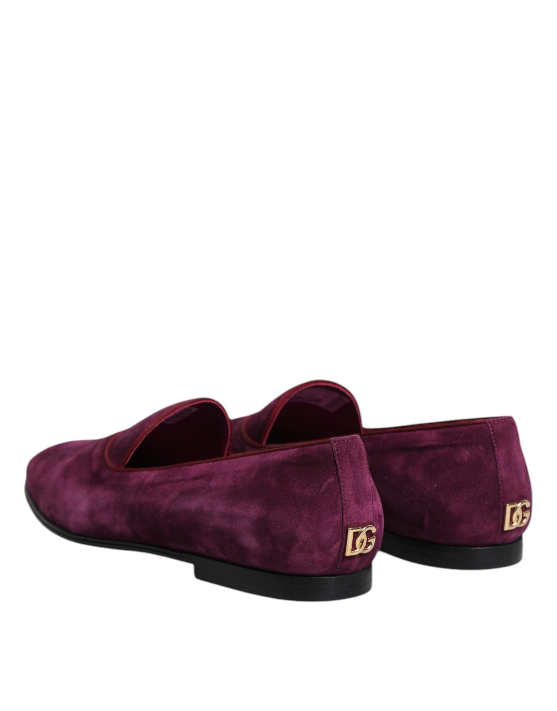 Purple Velvet Slip On Loafers Formal Shoes