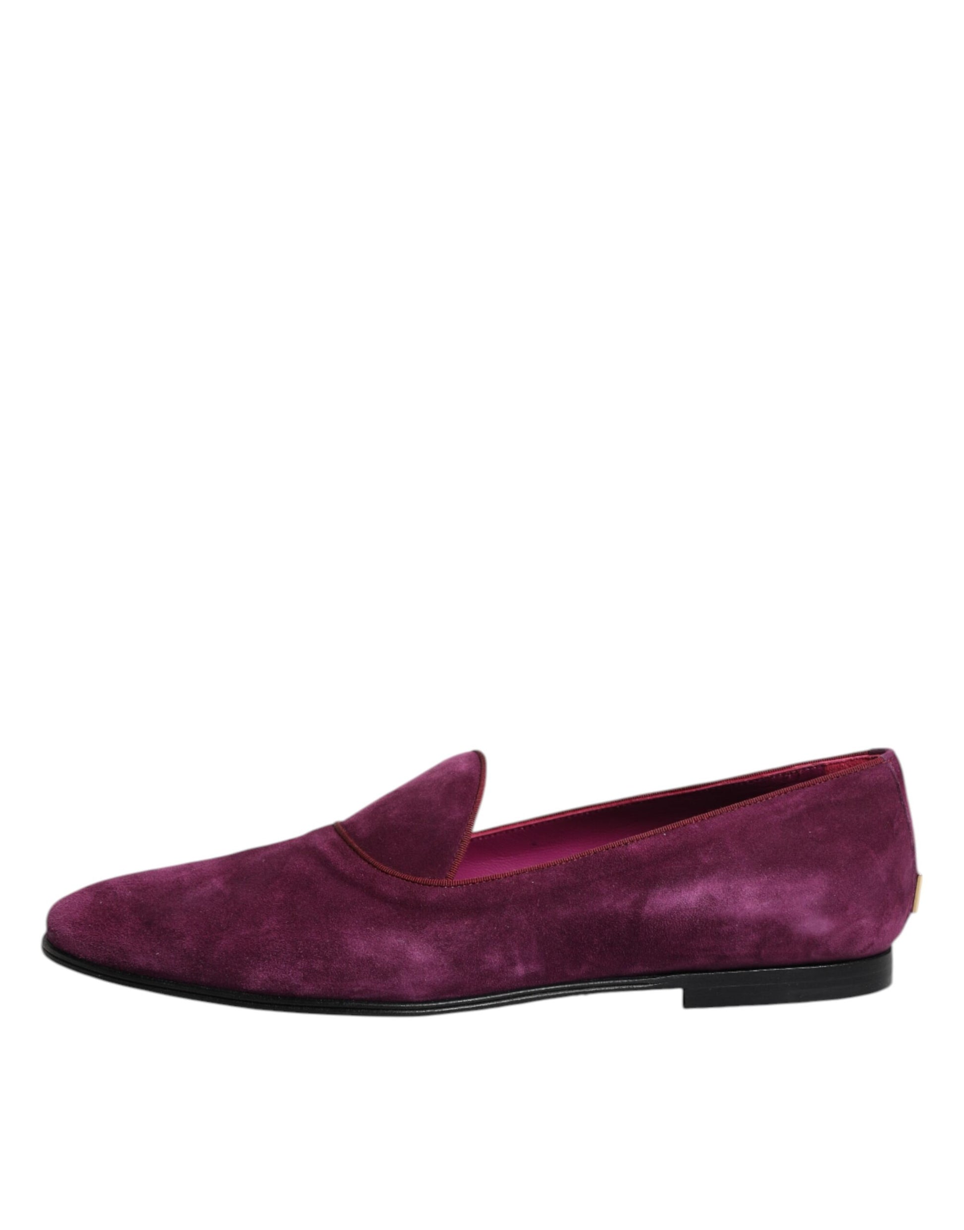 Purple Velvet Slip On Loafers Formal Shoes