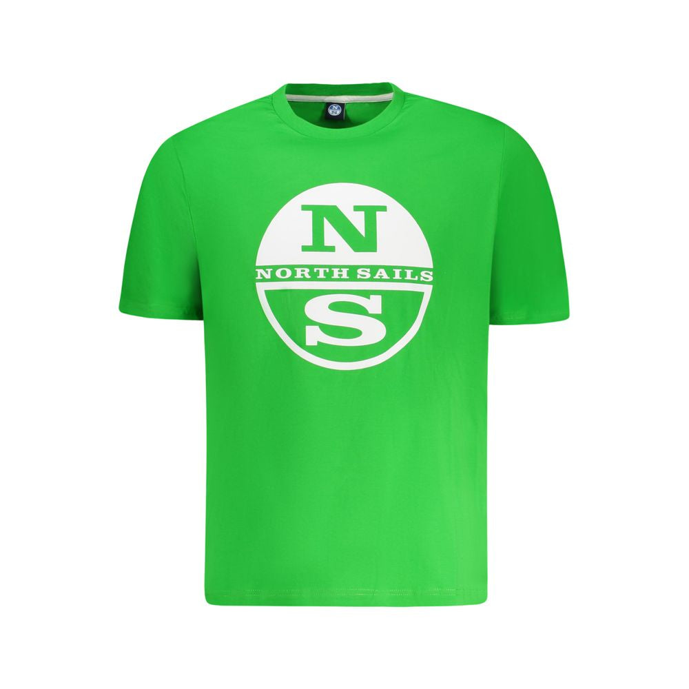 Grünes Herren-T-Shirt aus Baumwolle