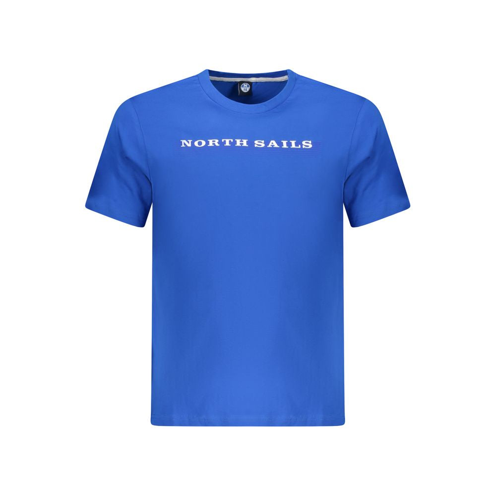 Blaues Herren-T-Shirt aus Baumwolle