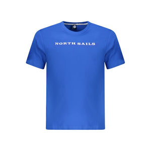 Blaues Herren-T-Shirt aus Baumwolle