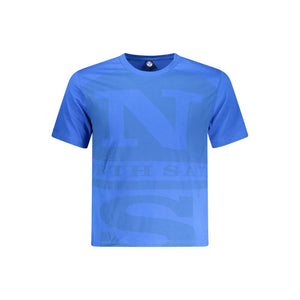 Blaues Herren-T-Shirt aus Baumwolle